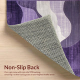 Ultra Soft Area Rug, Non Slip, Stain Resistant, Washable Area Rugs for Living Room, Bedroom, Vibrant Modern Ombre Design(Purple)