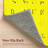 Ultra Soft Area Rug, Non Slip, Stain Resistant, Washable Area Rugs for Living Room, Bedroom, Sunny Vintage Iconic Pattern(Yellow)