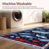 Charming Seaside Creature Print(Blue)