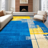 Ultra Soft Area Rug, Non Slip, Stain Resistant, Washable Area Rugs for Living Room, Bedroom, Bold Gradient Expressionist Style(Yellow)