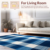 Contemporary Space Dyed Plaid Visual(Blue)