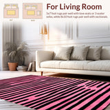 Ultra Soft Area Rug, Non Slip, Stain Resistant, Washable Area Rugs for Living Room, Bedroom, Unique Modern Animal Print Style(Pink)