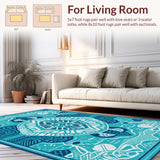 Bright Tropical Turtle Illustration(Blue)