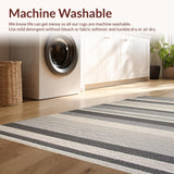 Ultra Soft Area Rug, Non Slip, Stain Resistant, Washable Area Rugs for Living Room, Bedroom, Chic Randomized Neutral Palette(Gray)