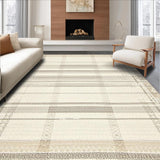 Ultra Soft Area Rug, Non Slip, Stain Resistant, Washable Area Rugs for Living Room, Bedroom, Rustic High-Low Floral Arrangement(Beige)