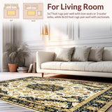 Ultra Soft Area Rug, Non Slip, Stain Resistant, Washable Area Rugs for Living Room, Bedroom, Montessori Children Floor Beige(White)