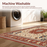 Ultra Soft Area Rug, Non Slip, Stain Resistant, Washable Area Rugs for Living Room, Bedroom, Rustic Round Hand Braided Area Boho Natural Fiber Table Mat(Ivory)