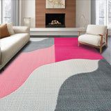 Ultra Soft Area Rug, Non Slip, Stain Resistant, Washable Area Rugs for Living Room, Bedroom, Modern Abstract Grey Pink Living Room Rug(Gray)