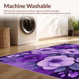 Ultra Soft Area Rug, Non Slip, Stain Resistant, Washable Area Rugs for Living Room, Bedroom, Enchanting Deep Purple Comfort(Purple)