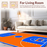 Ultra Soft Area Rug, Non Slip, Stain Resistant, Washable Area Rugs for Living Room, Bedroom, Contemporary Athletic Visual Appeal(Orange)