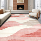 Ultra Soft Area Rug, Non Slip, Stain Resistant, Washable Area Rugs for Living Room, Bedroom, Sophisticated Light Tones with Depth(Pink)
