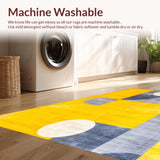 Ultra Soft Area Rug, Non Slip, Stain Resistant, Washable Area Rugs for Living Room, Bedroom, Modern Abstract Yellow Aesthetic Vibe(Yellow)