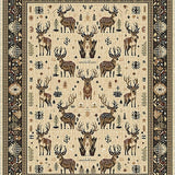 Whimsical Rustic Nature Motif(Beige)