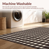 Ultra Soft Area Rug, Non Slip, Stain Resistant, Washable Area Rugs for Living Room, Bedroom, Elegant Warm Tones Fringed Texture(Brown)