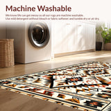 Ultra Soft Area Rug, Non Slip, Stain Resistant, Washable Area Rugs for Living Room, Bedroom, Southwest Aztec Cream Entryway Non-Slip Rug(Beige)