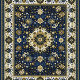Ultra Soft Area Rug, Non Slip, Stain Resistant, Washable Area Rugs for Living Room, Bedroom, Waterproof Leaf(Blue)