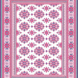 Ultra Soft Area Rug, Non Slip, Stain Resistant, Washable Area Rugs for Living Room, Bedroom, Intricate Botanical Border Design(White)