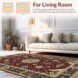 Bold Medallion Art Nouveau Influence(Red)