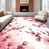 Ultra Soft Area Rug, Non Slip, Stain Resistant, Washable Area Rugs for Living Room, Bedroom, Rustic Springtime Floral Charm(Pink)