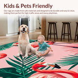 Fresh Botanical Patterned Entrance Mat(Pink)