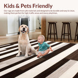 Ultra Soft Area Rug, Non Slip, Stain Resistant, Washable Area Rugs for Living Room, Bedroom, Vibrant Eclectic Animal Texture(Brown)