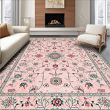 Ultra Soft Area Rug, Non Slip, Stain Resistant, Washable Area Rugs for Living Room, Bedroom, Modern Rustic Geometric Aesthetic(Pink)