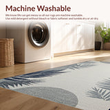 Ultra Soft Area Rug, Non Slip, Stain Resistant, Washable Area Rugs for Living Room, Bedroom, Vibrant Nature-Inspired Outdoor Design(Gray)