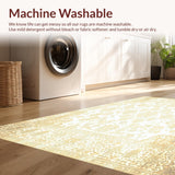 Ultra Soft Area Rug, Non Slip, Stain Resistant, Washable Area Rugs for Living Room, Bedroom, Transitional Area Indoor Elegant Distressed(White)