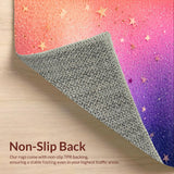 Ultra Soft Area Rug, Non Slip, Stain Resistant, Washable Area Rugs for Living Room, Bedroom, Star Glitter Ombre Bedroom Area Carpet(Pink)