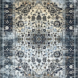 Ultra Soft Area Rug, Non Slip, Stain Resistant, Washable Area Rugs for Living Room, Bedroom, Contemporary Low-Contrast Trellis Style(Gray)