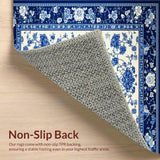 Traditional White Porcelain Floral Design(Blue)
