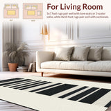 Ultra Soft Area Rug, Non Slip, Stain Resistant, Washable Area Rugs for Living Room, Bedroom, Earthy Toned Striped Adventure(Beige)