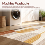Ultra Soft Area Rug, Non Slip, Stain Resistant, Washable Area Rugs for Living Room, Bedroom, Brown Beige Abstract Area(Beige)