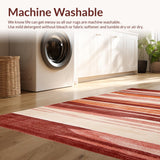 Ultra Soft Area Rug, Non Slip, Stain Resistant, Washable Area Rugs for Living Room, Bedroom, Elegant Warm Toned Swirls(Brown)