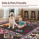 Ultra Soft Area Rug, Non Slip, Stain Resistant, Washable Area Rugs for Living Room, Bedroom, Pastel Highland Cattle Decorative Style(Brown)