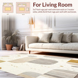 Elegant Beige Echo Area Abstract Animal Inspired Design(Beige)