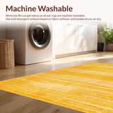 Ultra Soft Area Rug, Non Slip, Stain Resistant, Washable Area Rugs for Living Room, Bedroom, Sleek Casual Shaggy Essence(Yellow)