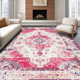 Ultra Soft Area Rug, Non Slip, Stain Resistant, Washable Area Rugs for Living Room, Bedroom, Chic Modern Abstract Swirl Motif(White)