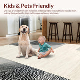 Ultra Soft Area Rug, Non Slip, Stain Resistant, Washable Area Rugs for Living Room, Bedroom, Artistic High-Contrast Animal Motif(Gray)