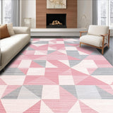 Contemporary Plush Geometrics(Pink)
