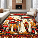Charming Earthy Toned Mushroom Motif(Red)
