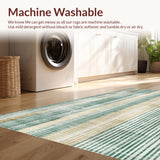 Black and White Striped Machine Digital Print(Beige)