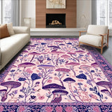 Ultra Soft Area Rug, Non Slip, Stain Resistant, Washable Area Rugs for Living Room, Bedroom, Serene Pastel Foliage Fusion(Pink)
