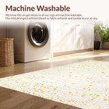 Ultra Soft Area Rug, Non Slip, Stain Resistant, Washable Area Rugs for Living Room, Bedroom, Geometric Spotted Rug Modern Nursery Accent(Gold)
