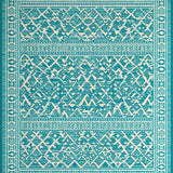 Ultra Soft Area Rug, Non Slip, Stain Resistant, Washable Area Rugs for Living Room, Bedroom, Rustic Trellis Inspired Design(Blue)