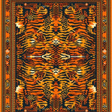 Ultra Soft Area Rug, Non Slip, Stain Resistant, Washable Area Rugs for Living Room, Bedroom, Creative Jungle Vibe Accent(Orange)