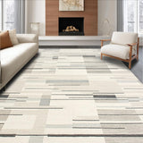 Ultra Soft Area Rug, Non Slip, Stain Resistant, Washable Area Rugs for Living Room, Bedroom, Trendy Cream Rustic Geometric Flair(Beige)