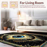 Vibrant Blue Tiled Motif(Black)