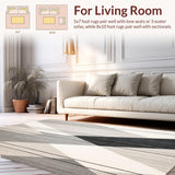 Ultra Soft Area Rug, Non Slip, Stain Resistant, Washable Area Rugs for Living Room, Bedroom, Modern Runner(Gray)