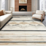 Ultra Soft Area Rug, Non Slip, Stain Resistant, Washable Area Rugs for Living Room, Bedroom, Vibrant Rustic Patchwork Visual Harmony(Beige)
